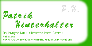 patrik winterhalter business card